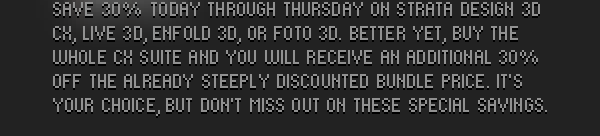 Save 30% today through Thursday